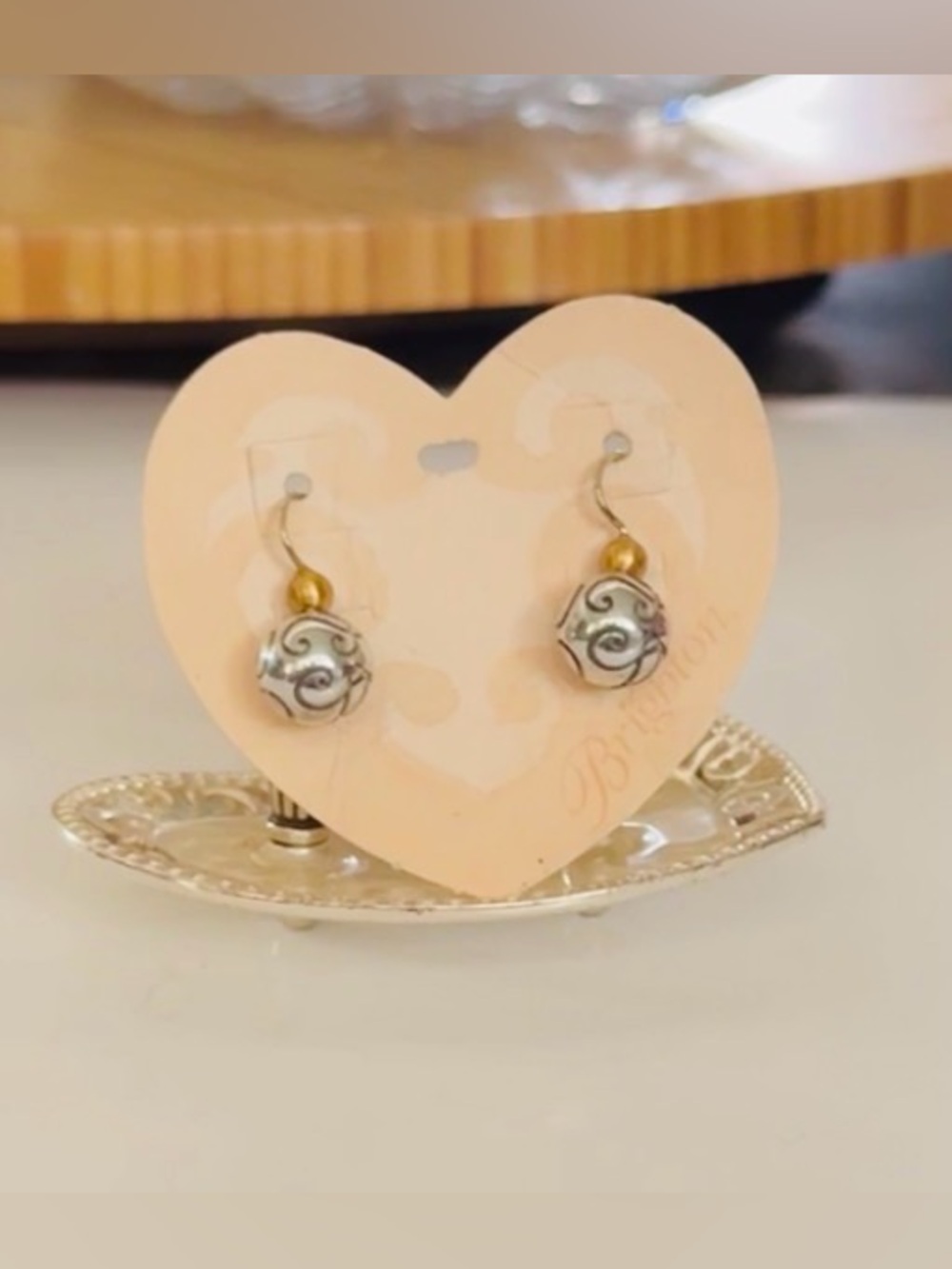 Brighton Two Tone Dangle Earrings ‘Curlz’ Silver & Gold